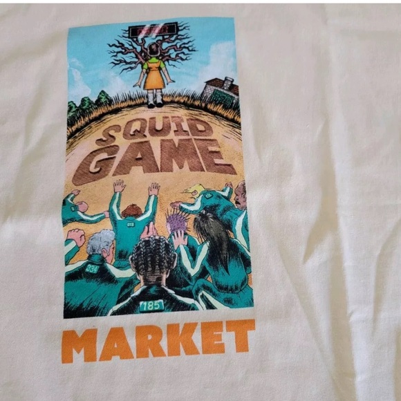 Mens Market x Squid Game x Netflix by PacSun Graphic Tee Shirt Unisex NWT - Picture 7 of 7